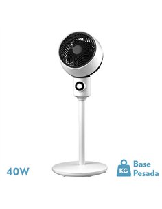Ventilador De Pie Ozono Blanco/negro 3 Vel.40w 3aspas Orientable