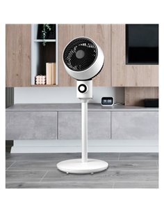 Ventilador De Pie Ozono Blanco/negro 3 Vel.40w 3aspas Orientable 2