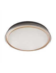 Plafon Picola 60w 3000-4200-6500k Negro/oro 7x50x50cm 5400lm C/remoto