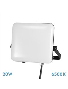 Proyector Destello 20w 6500k Blanco/negro 1800lm 90º  Ip65 10x12x3