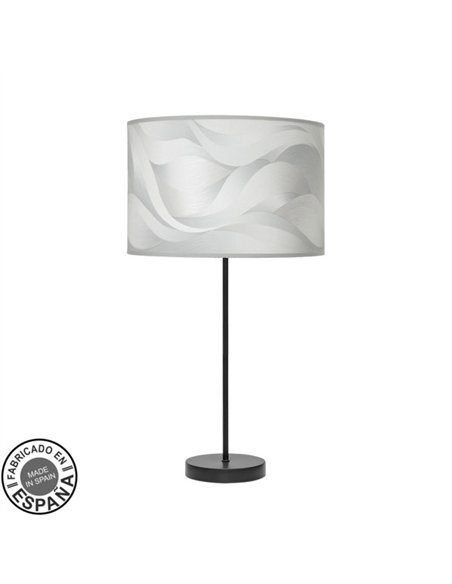Sobremesa Alto Moda 1xe27 Negro/ola Gris 63x30x30 Cm