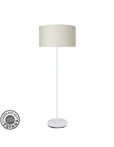 Pie Salon Moda 1xe27 Blanco/cañizo Blanco 163x40x 40 Cm