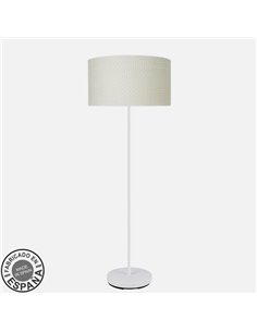 Pie Salon Moda 1xe27 Blanco/cañizo Blanco 163x40x 40 Cm 2