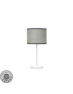 Sobremesa Moda 1xe14 Blanco/surco Gris 42x17x17cm