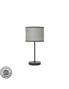 Sobremesa Moda 1xe14 Negro/surco Gris 42x17x17cm