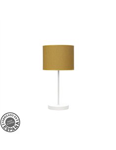 Sobremesa Moda 1xe14 Blanco/amarillo 42x17x17cm