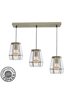 Regleta Guia 3xe27 Cuero Regx64x14 Cm