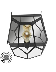 Aplique Lente 1xe27 Negro 25x26x16 Cm