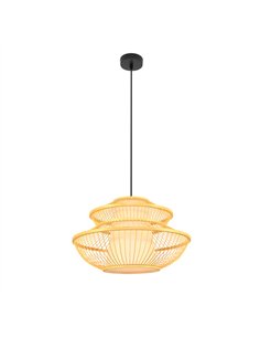 Colgante Bambu Denzo Negro/natural 1xe27 Regx50x50cm