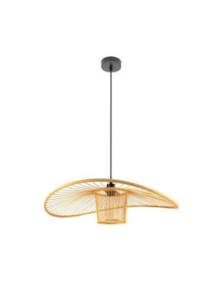Colgante Bambu Dylan Negro/natural 1xe27 Regx60x60cm