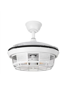 Ventilador Dc Tornado Mini Blanco 3xe27 91d 3aspas Desplegables 6velocidades C/remoto Y Temporizador 2