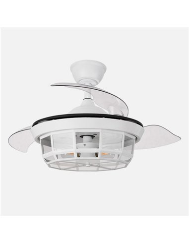 Ventilador Dc Tornado Mini Blanco 3xe27 91d 3aspas Desplegables 6velocidades C/remoto Y Temporizador