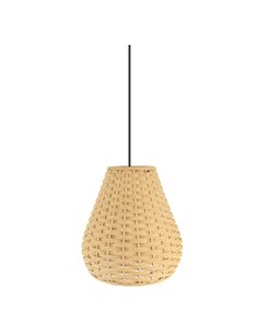 Colgante Bambu Alente Neg/natural 1xe27 Regx37x37cm
