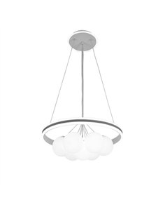 Colgante Rodano Blanco/gris 104w 3000-4000-6000k  Regx50x50cm 8320lm C/remoto