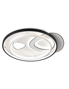Plafon Evora Triang Negro/blanco 160w 3000-4000-6000k  7x45x52cm 13600lm C/remoto