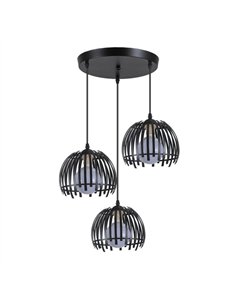 Plafon Latina Negro 3xe27 Regx40x40cm