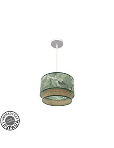 Colgante Congo 30d 1xe27 Blanco/verde-natural