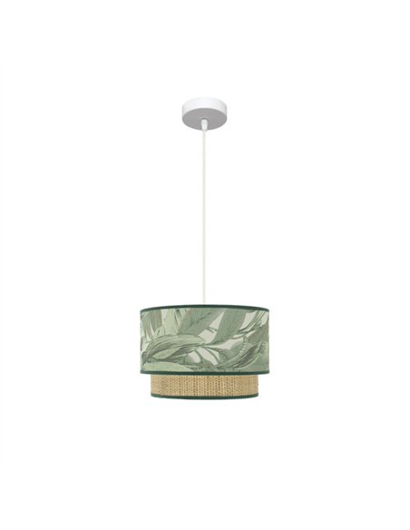 Colgante Congo 30d 1xe27 Blanco/verde-natural