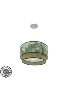 Colgante Congo 40d 1xe27 Blanco/verde-natural