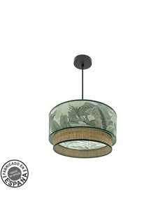 Colgante Congo 40d 1xe27 Negro/verde-natural