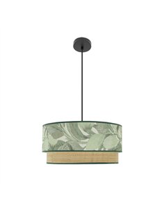 Colgante Congo 50d 3xe27 Negro/verde-natural 2