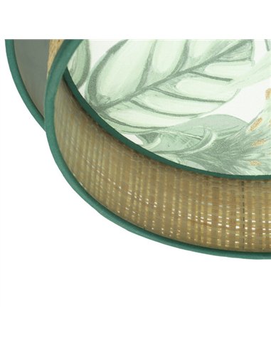 Colgante Congo 60d 3xe27 Blanco/verde-natural