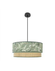 Colgante Congo 60d 3xe27 Negro/verde-natural 2