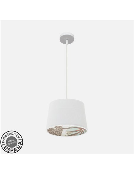 Colgante 30d Tunez 1xe27 Blanco/blanco-estampado