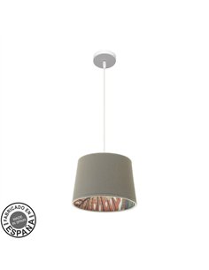 Colgante 30d Tunez 1xe27 Blanco/topo-estampado