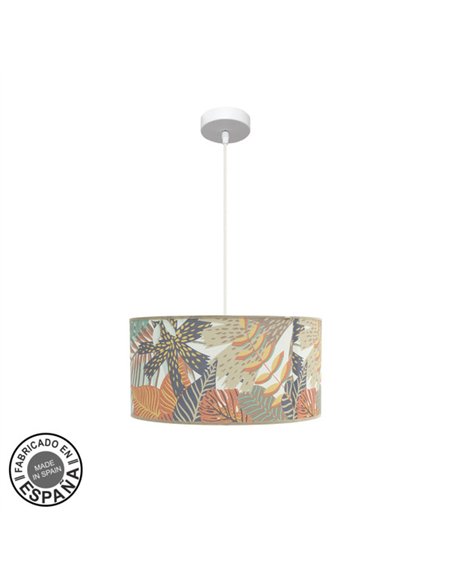 Colgante Etiopia 40d 1xe27 Blanco/estampado