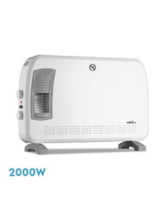 Convector Bengala 2000w Blanco/gris 3potencias funcion Turbo Termost.regulable Seguridad