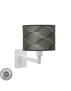 Aplique Abatible Moda 1xe14 Blanco/tetris Gris 26x17x28 Cm