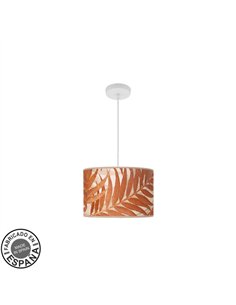 Colgante Moda 1xe27 Blanco/hoja Caldera Regx30x30cm