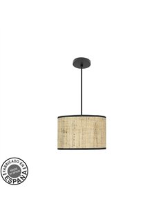 Colgante Moda 1xe27 Negro/cañizo Oscuro Regx30x30