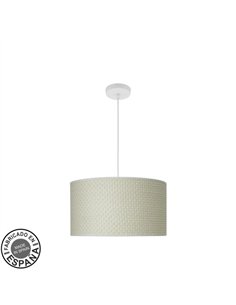 Colgante Moda 2xe27 Blanco/cañizo Blanco Regx40x40cm C/difusor