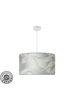 Colgante Moda 3xe27 Blanco/ola Gris Regx50x50cm C/difusor