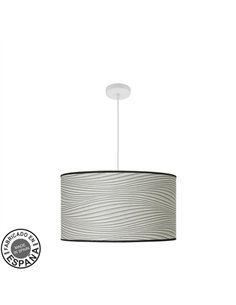 Colgante Moda 3xe27 Blanco/surco Gris Regx50x50cm C/difusor