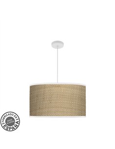 Colgante Moda 3xe27 Blanco/cañizo Claro Regx50x50cm C/difusor