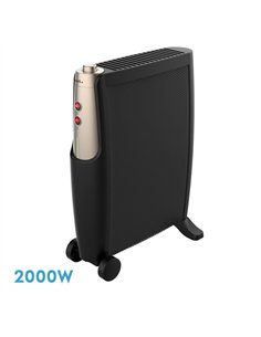 Radiador De Mica Imperial 2000w 2elem Negro/oro 2potencias Antivuelco