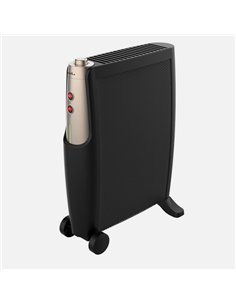 Radiador De Mica Imperial 2000w 2elem Negro/oro 2potencias Antivuelco 2