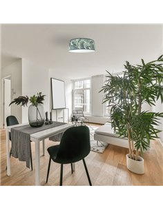 Plafon Argel 4xe27 Hoja Azul 17x50x50 Cm 2