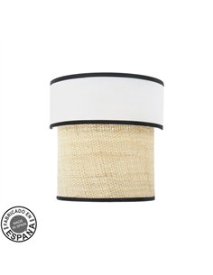 Aplique Camboya 1xe27 Blanco/natural 30x30x12cm