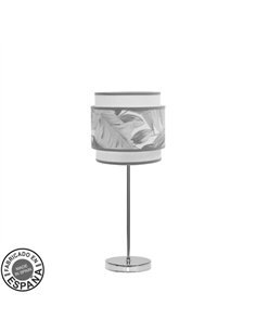 Sobremesa Camerun 1xe14 Cromo/blanco/gris 45x18x18 Cm