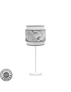 Sobremesa Camerun 1xe14 Blanco/gris 45x18x18 Cm