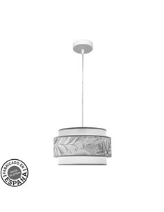 Colgante 3p Camerun 1xe27 Blanco/gris Regx30x30cm