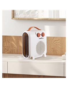 Termoventilador Elect.tundra 2000w Blanco/marron 2potencias  3Funciones Protecc.seg.luz Ind.24 2