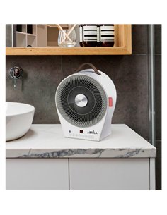 Termoventilador Elect.2 En 1 maraja 2000w Blanco/gris 2potencias 4funciones Display Temporizador 32x27x21cm 2