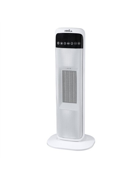 Termoventilador Ceramico Vertical Guadalupe 2000w Blanco/negro  2potencias oscilante Antivuelco C/remoto 62x21x15cm