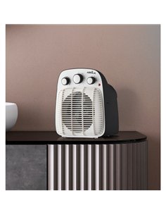 Termoventilador Elect.lesoto 2000w Blanco/negro 2pot.3fun. Temporizador Prot. Sob. Calent. Antivuelco 27x23x15 2