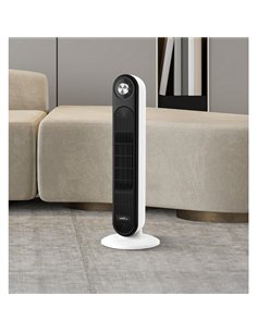 Termoventilador Ceramico Vert.grecia 2000w Negro/blanco 2pot.oscilante 2